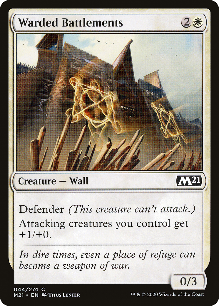 Warded Battlements (044) Foil - Core Set 2021