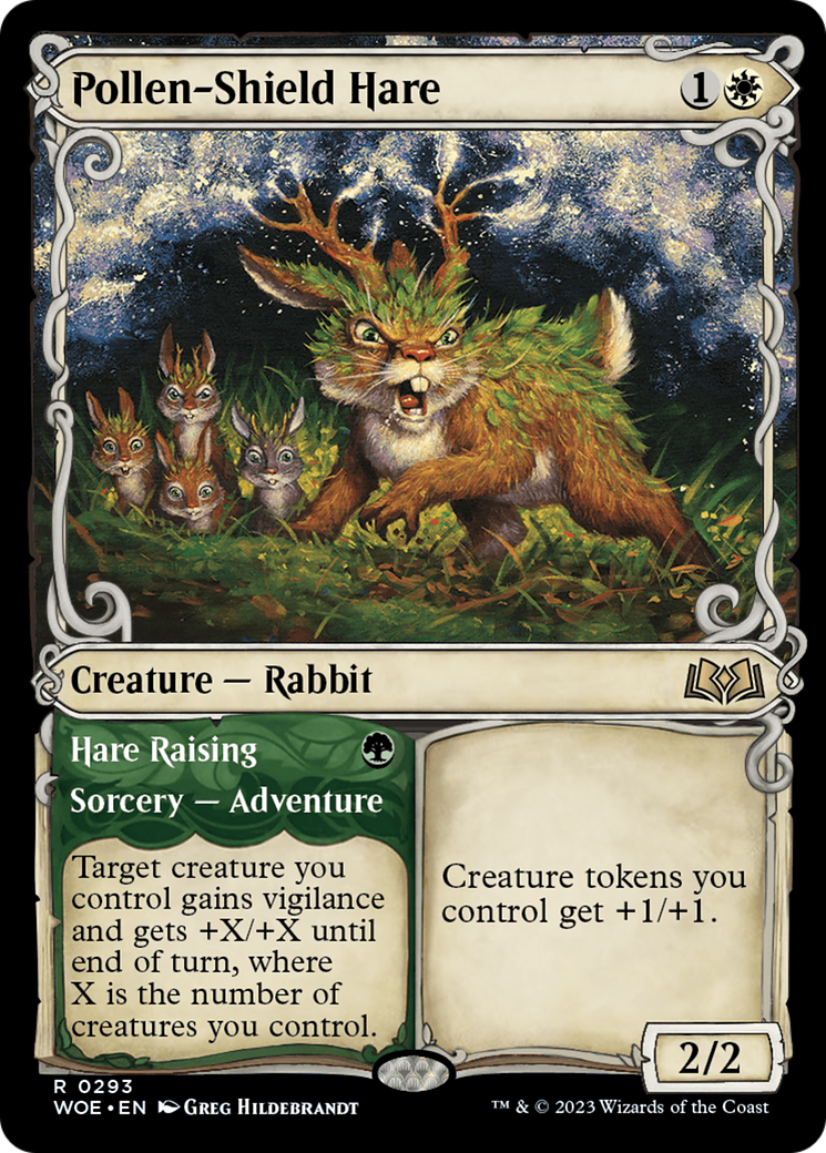 Pollen-Shield Hare (Showcase) (293) - Wilds of Eldraine