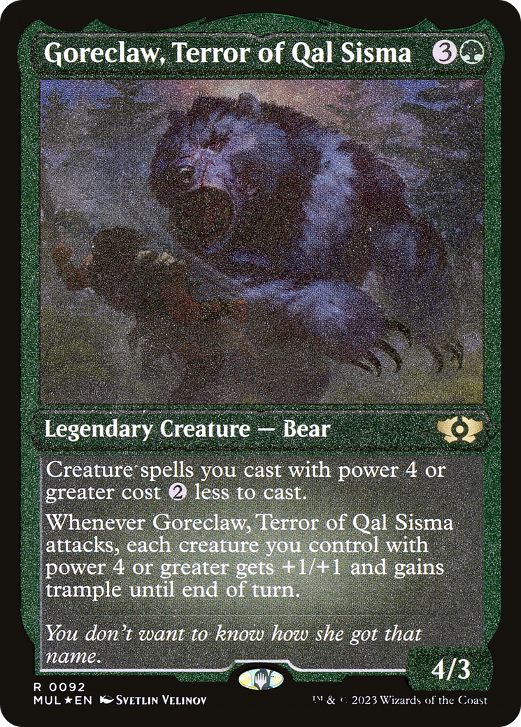Goreclaw, Terror of Qal Sisma (092) Foil - Multiverse Legends