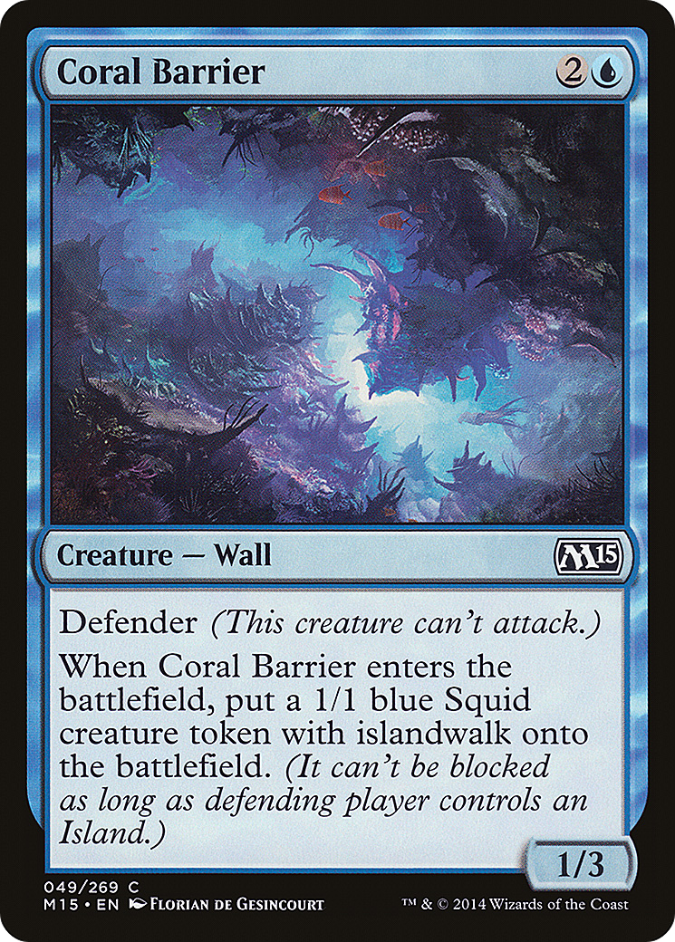Coral Barrier (049) Foil - Magic 2015