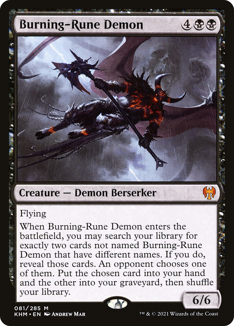 Burning-Rune Demon (081) Foil - Kaldheim