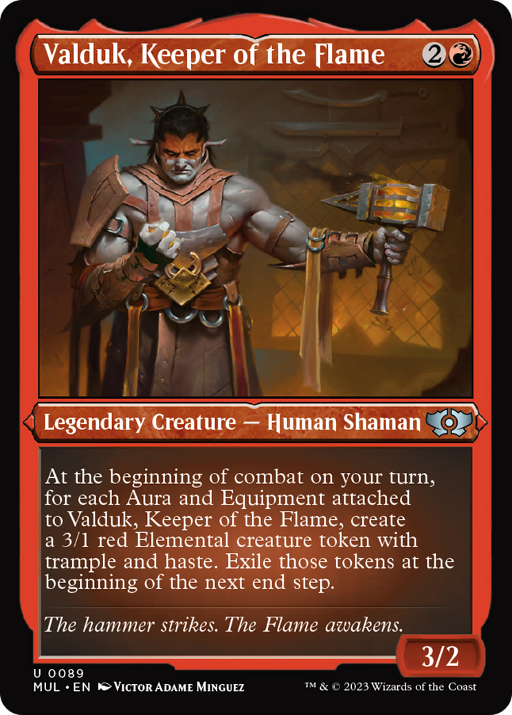 Valduk, Keeper of the Flame (089) Etched - Multiverse Legends