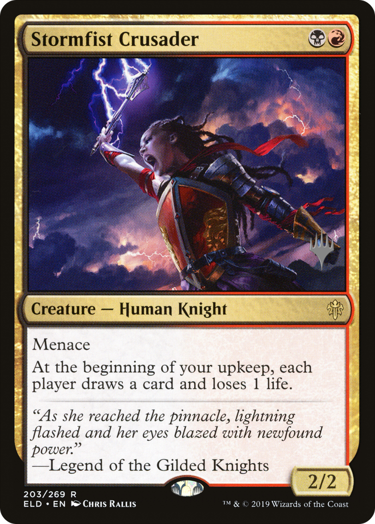 Stormfist Crusader (203p) Foil - Throne of Eldraine Promos