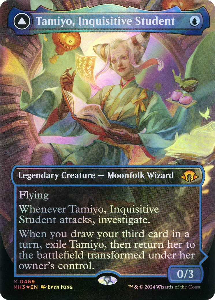 Tamiyo, Inquisitive Student // Tamiyo, Seasoned Scholar(Borderless) Foil (469)