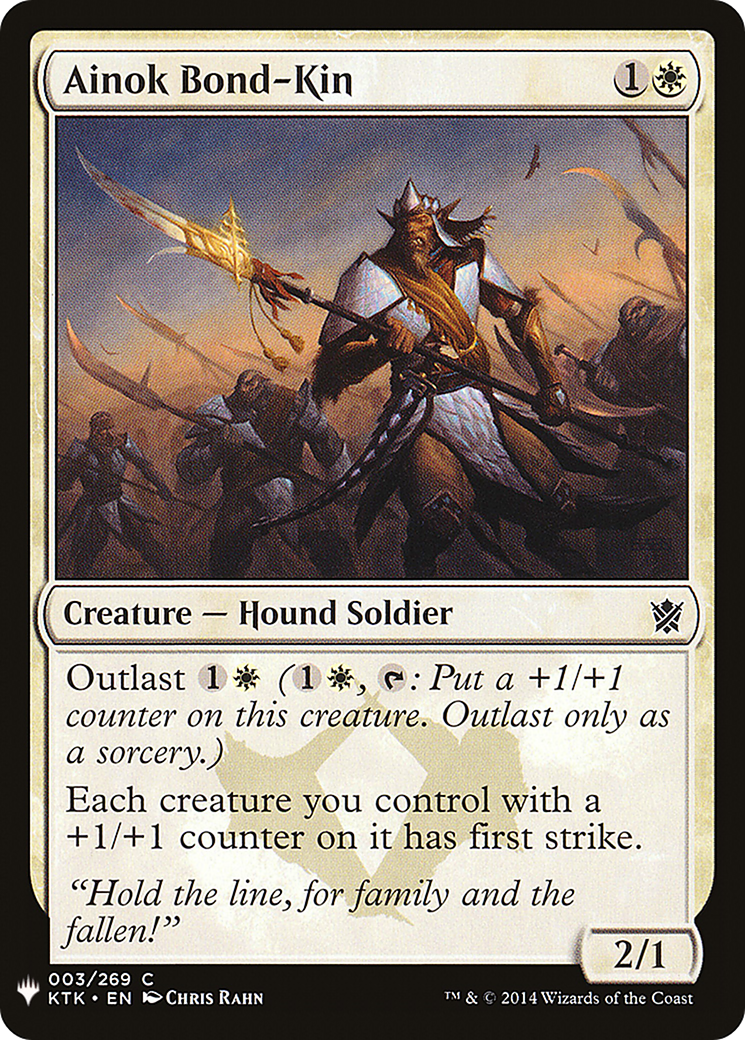 Ainok Bond-Kin (003) - The List