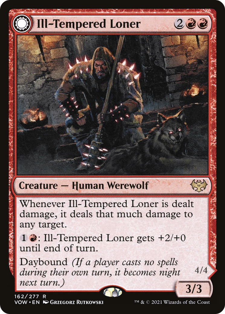 Ill-Tempered Loner // Howlpack Avenger (162) Foil - Innistrad: Crimson Vow