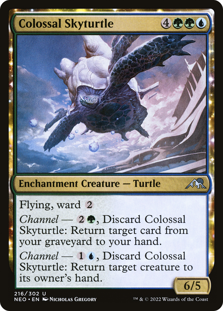 Colossal Skyturtle (216) Foil - Kamigawa: Neon Dynasty