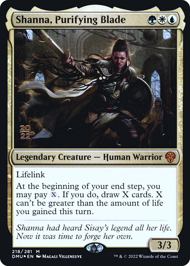 Shanna, Purifying Blade (218) Foil - Dominaria United Promos