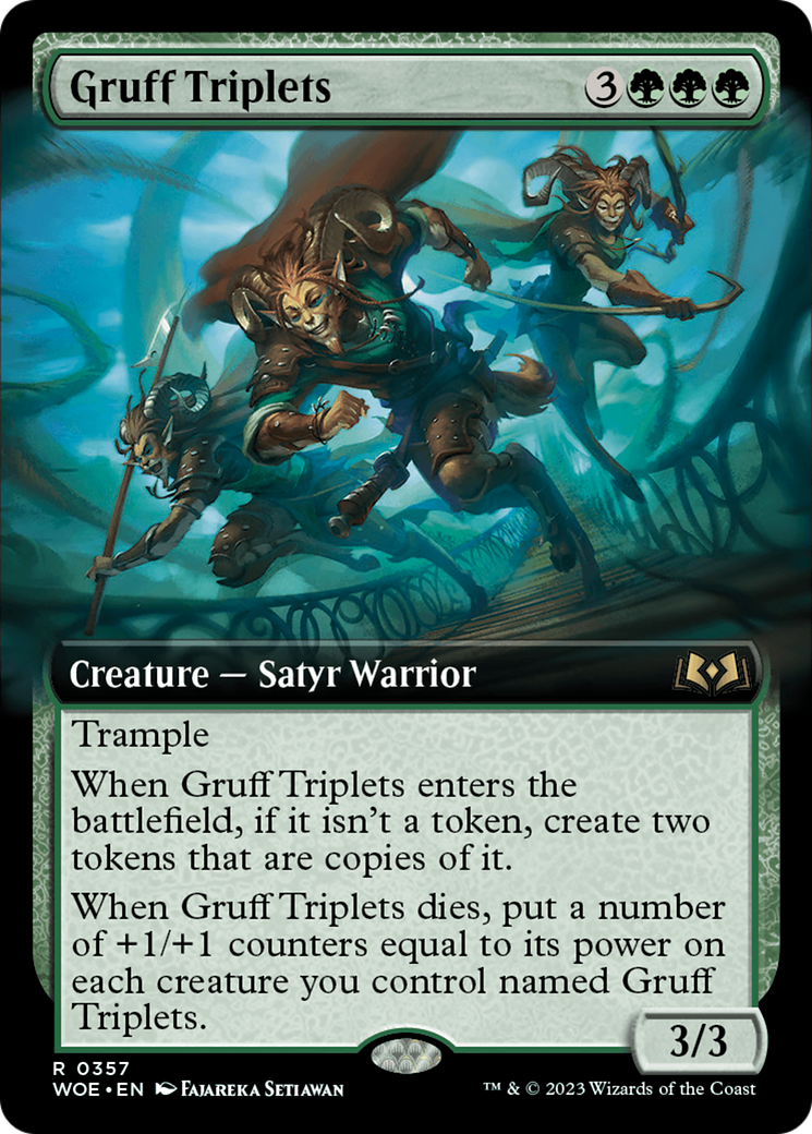 Gruff Triplets (Extended Art) (357) Foil - Wilds of Eldraine