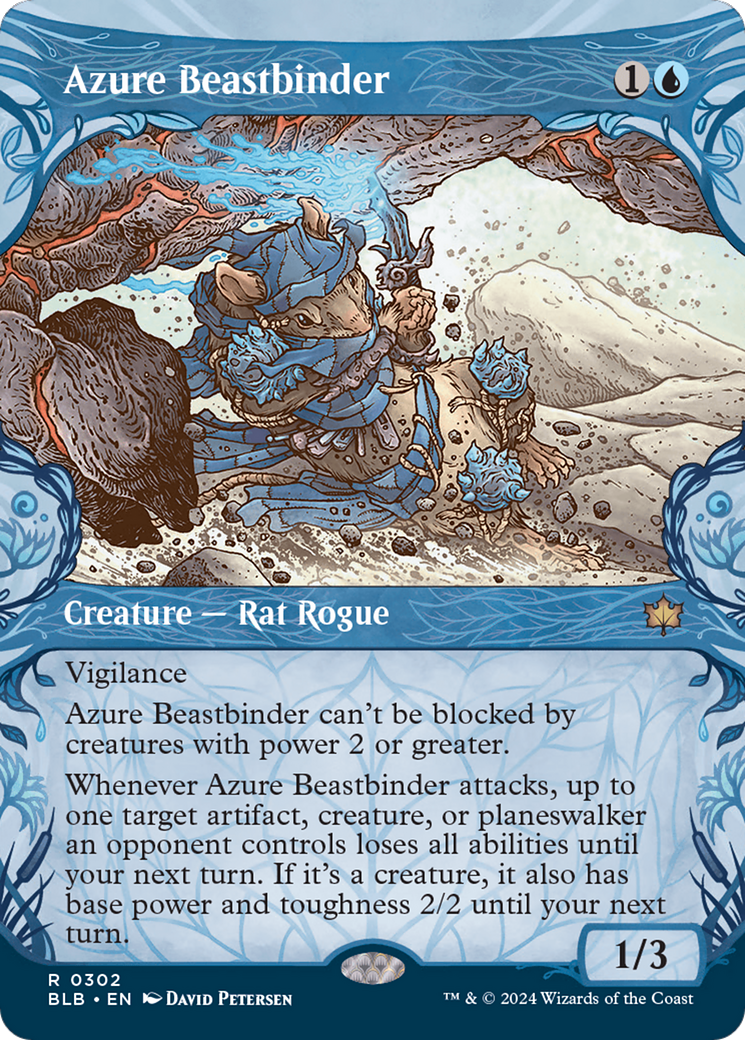 Azure Beastbinder (Showcase) (302) Foil - Bloomburrow