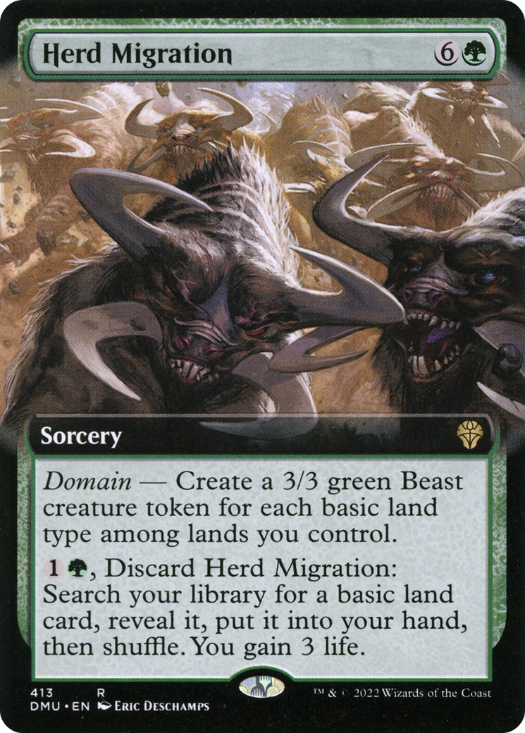 Herd Migration (Extended Art) (413) Foil - Dominaria United