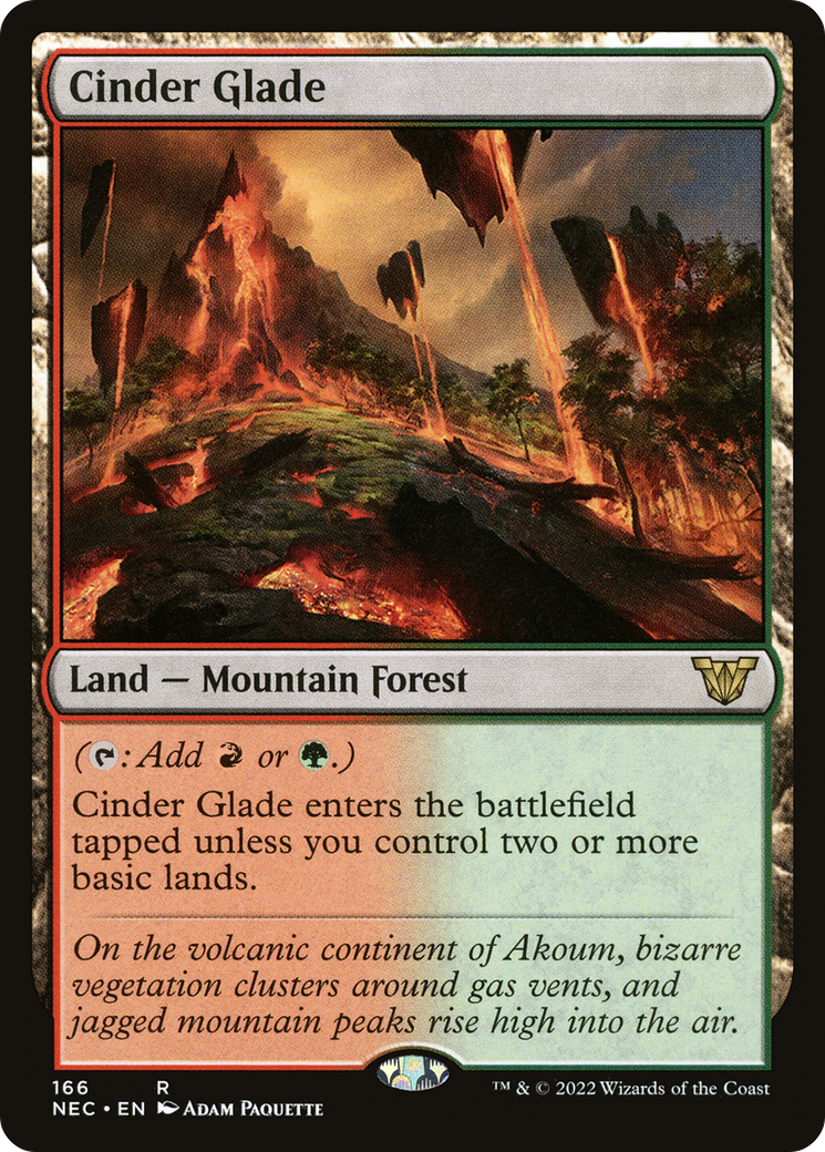 Cinder Glade (166) - Neon Dynasty Commander