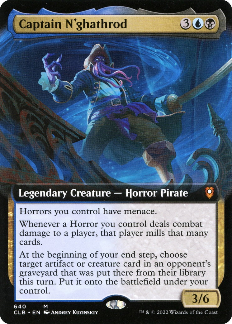 Captain N'ghathrod (Extended Art) (640) Foil - Commander Legends: Battle for Baldur's Gate