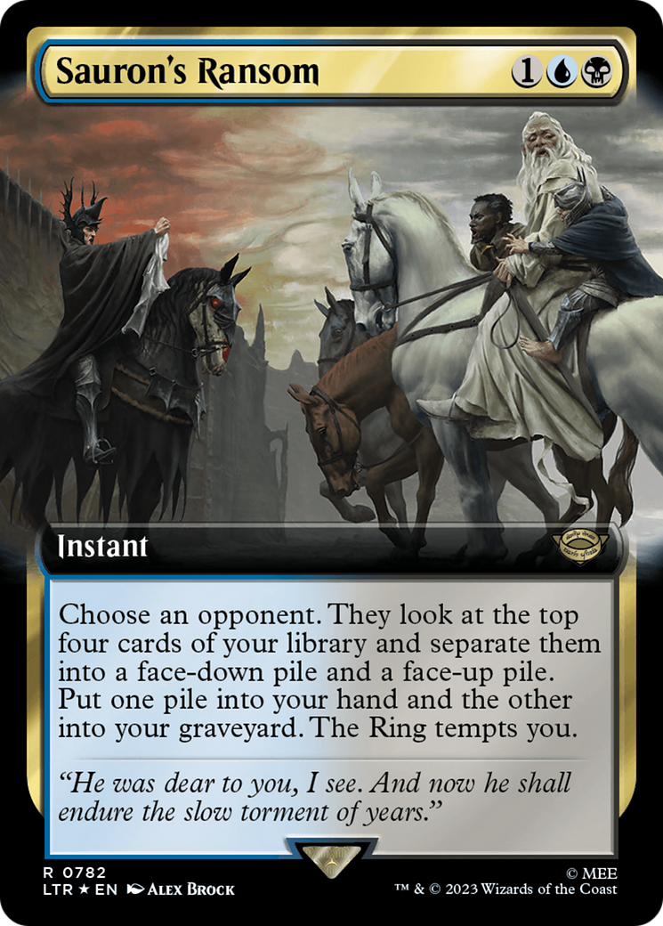 Sauron's Ransom (Extended Art) (Surge Foil) (Extended Art) (782) Foil - The Lord of the Rings: Tales of Middle-earth