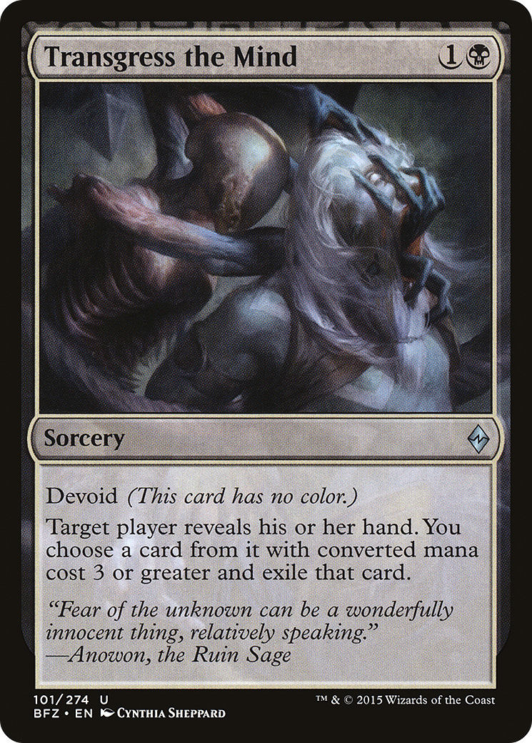 Transgress the Mind (101) Foil - Battle for Zendikar