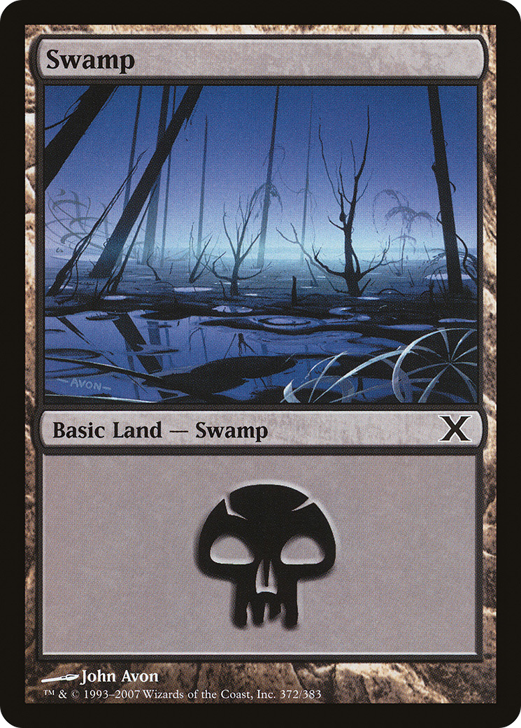 Swamp (372) Foil - Tenth Edition