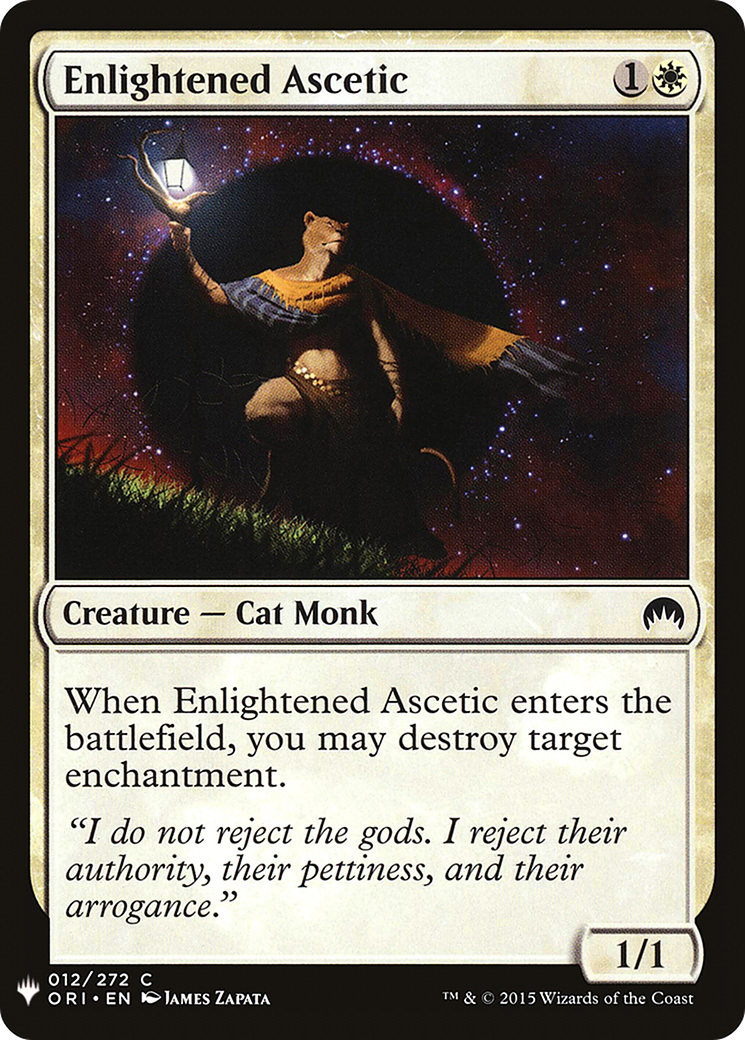 Enlightened Ascetic (ORI-12) - The List