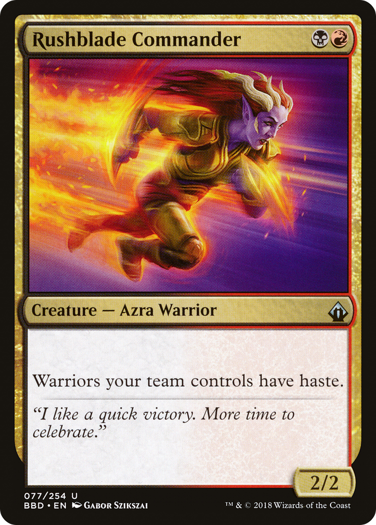Rushblade Commander (077) Foil - Battlebond