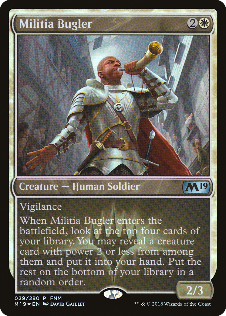 Militia Bugler (029) Foil - Core Set 2019 Promos