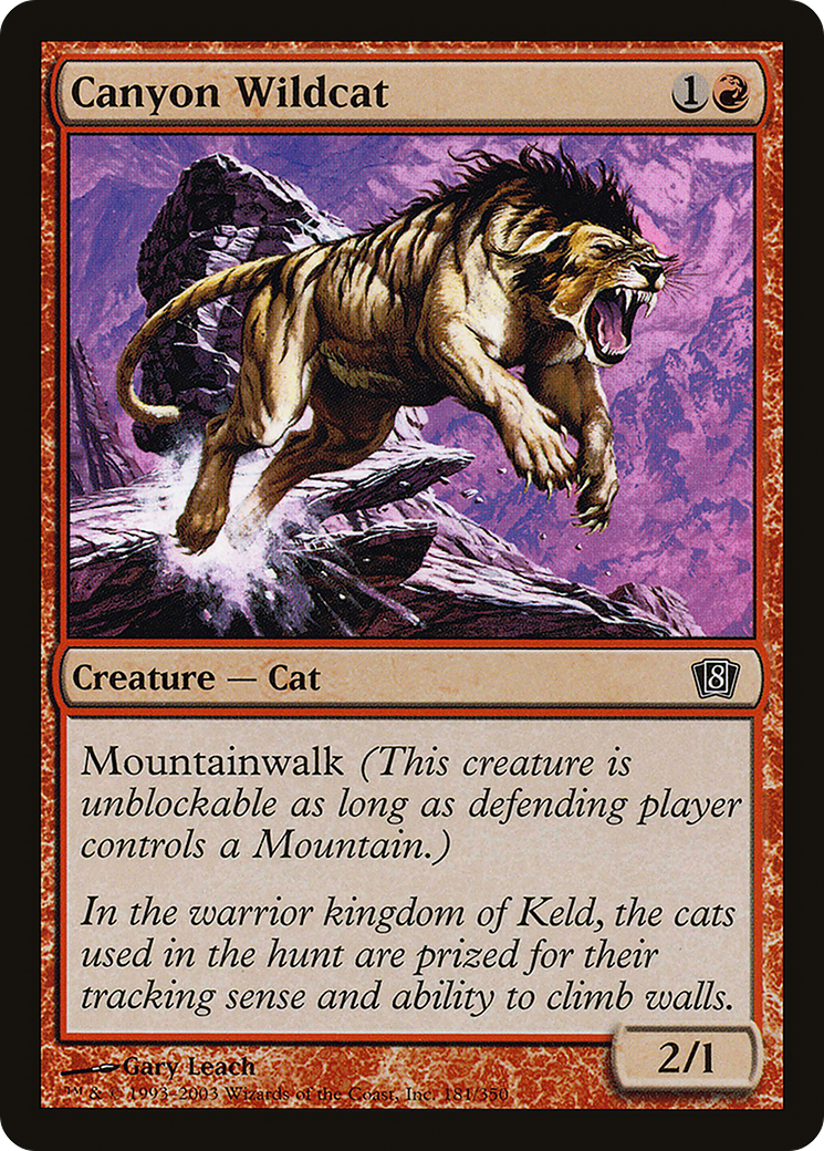 Canyon Wildcat (181) Foil - Eighth Edition
