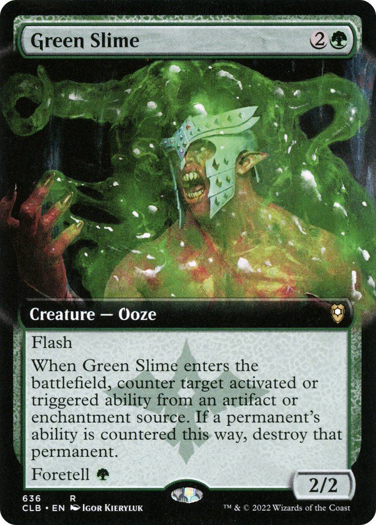 Green Slime (Extended Art) (636) - Commander Legends: Battle for Baldur's Gate