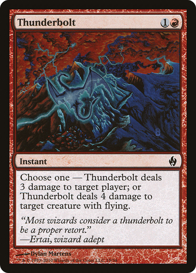 Thunderbolt (019) Foil - Premium Deck Series: Fire and Lightning