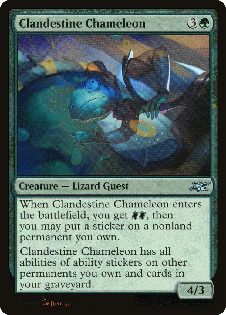 Clandestine Chameleon (420) Foil - Unfinity