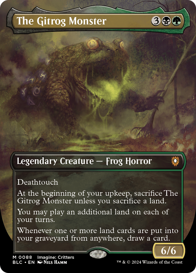 The Gitrog Monster (Borderless) (088) Foil - Bloomburrow Commander
