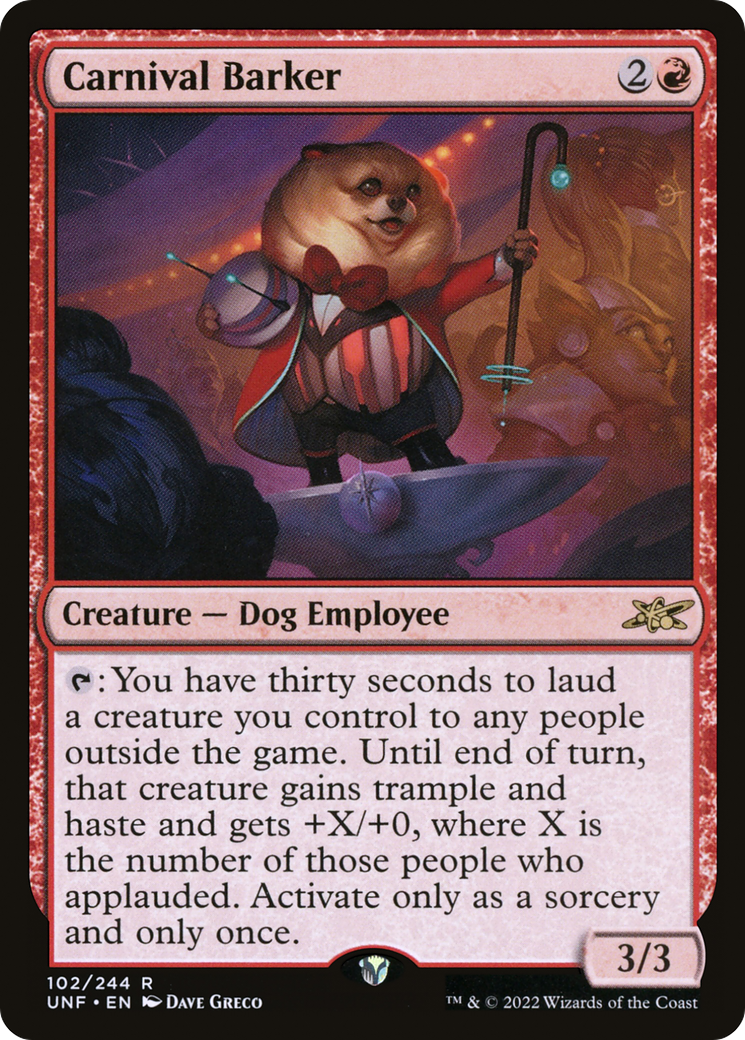 Carnival Barker (102) - Unfinity