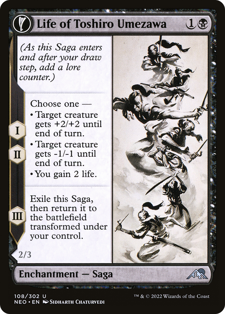 Life of Toshiro Umezawa (108) Foil - Kamigawa: Neon Dynasty