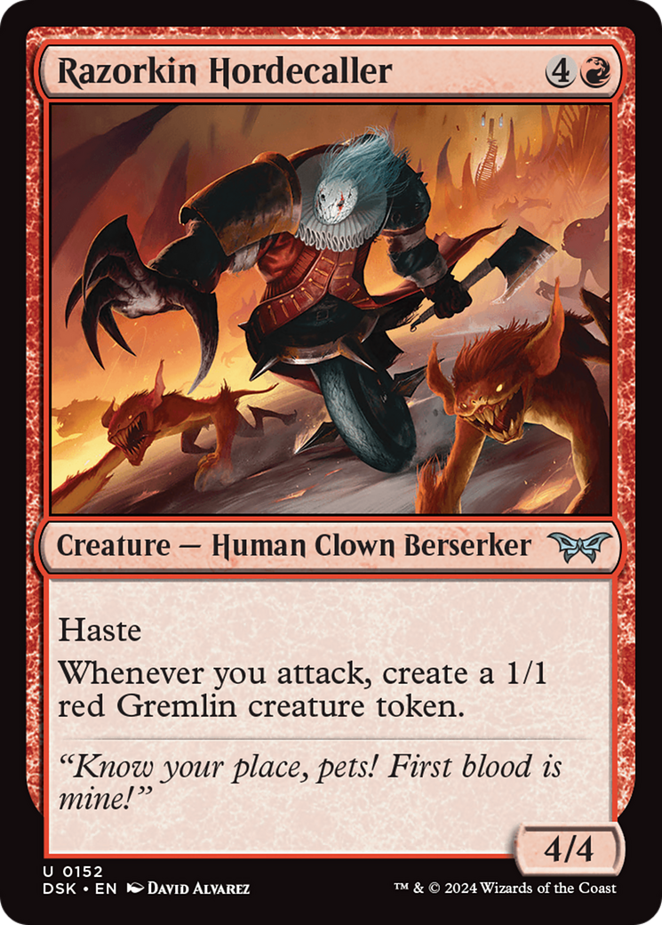 Razorkin Hordecaller (152) Foil - Duskmourn: House of Horror