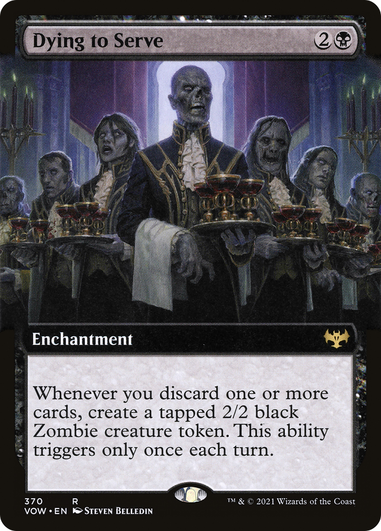 Dying to Serve (Extended Art) (370) Foil - Innistrad: Crimson Vow