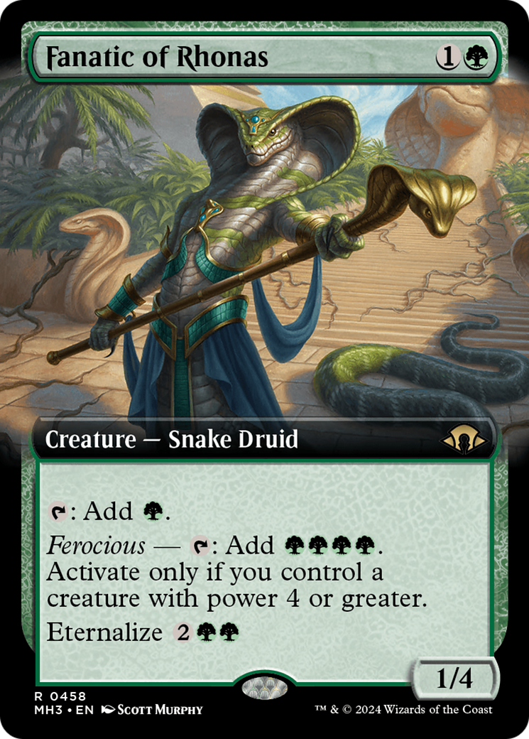 Fanatic of Rhonas (Extended Art) (458) Foil - Modern Horizons 3