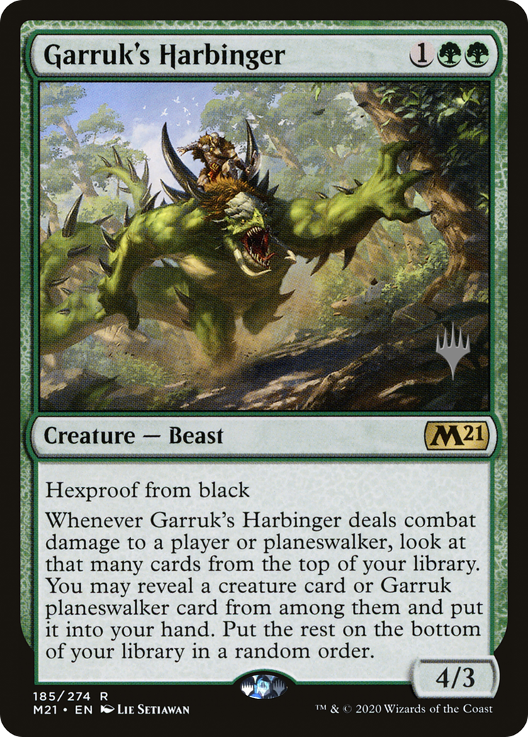 Garruk's Harbinger (185p) Foil - Core Set 2021 Promos