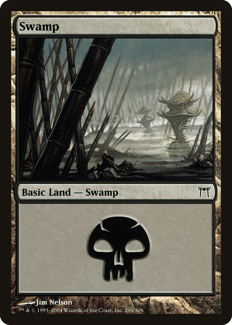 Swamp (296) Foil - Champions of Kamigawa