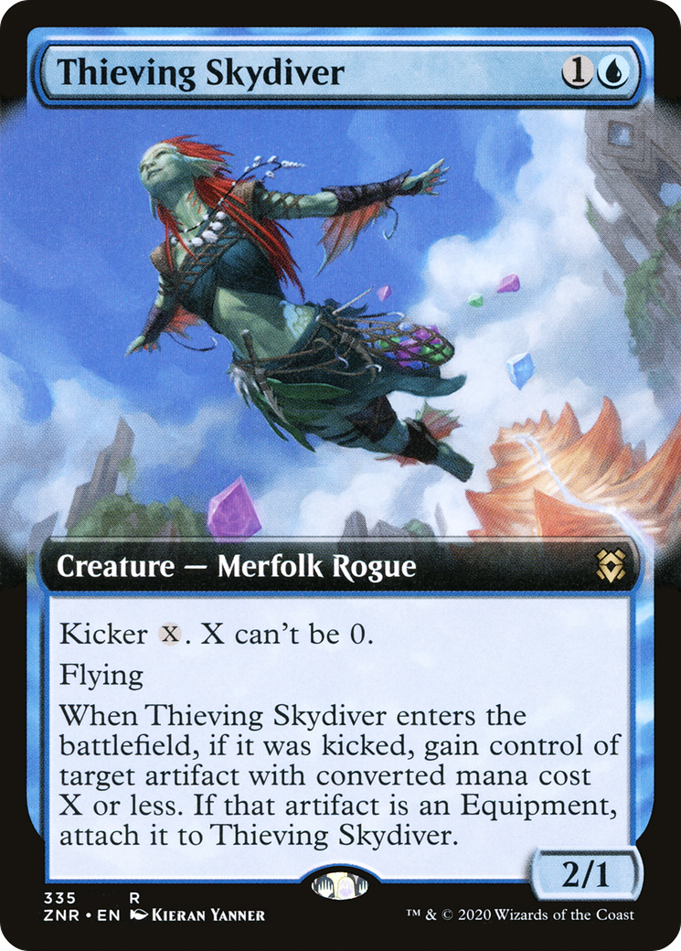 Thieving Skydiver (Extended Art) (335) Foil - Zendikar Rising