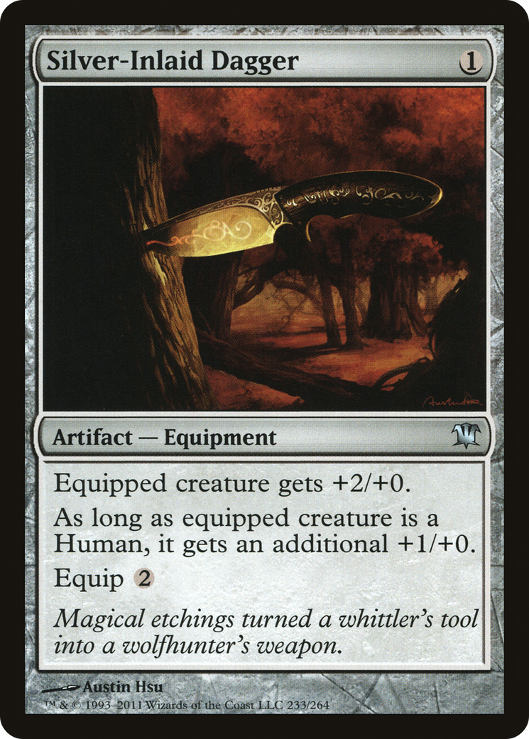 Silver-Inlaid Dagger (233) Foil - Innistrad