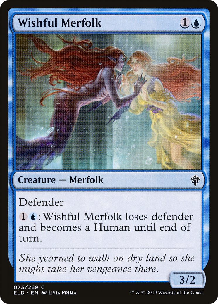 Wishful Merfolk (073) Foil - Throne of Eldraine