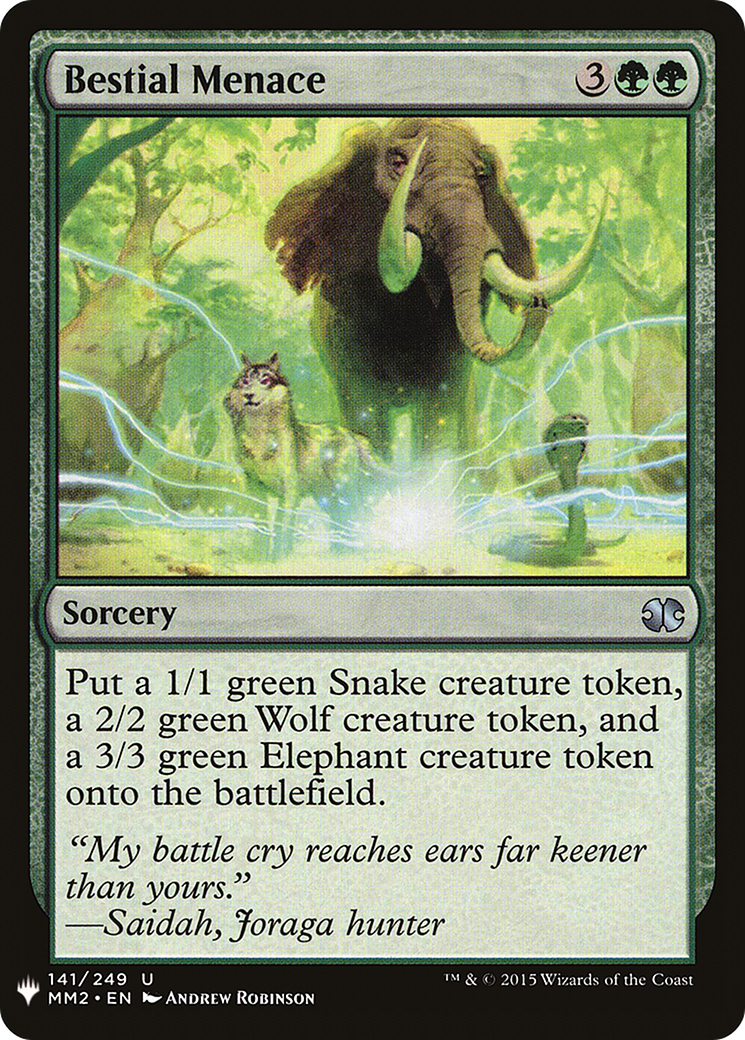 Bestial Menace (MM2-141) - The List