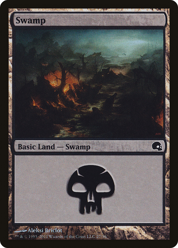 Swamp (027) Foil - Premium Deck Series: Graveborn