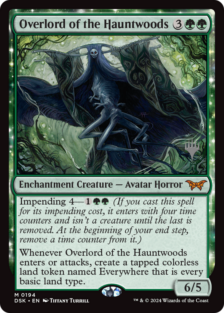 Overlord of the Hauntwoods (194) Foil - Duskmourn: House of Horror Promos