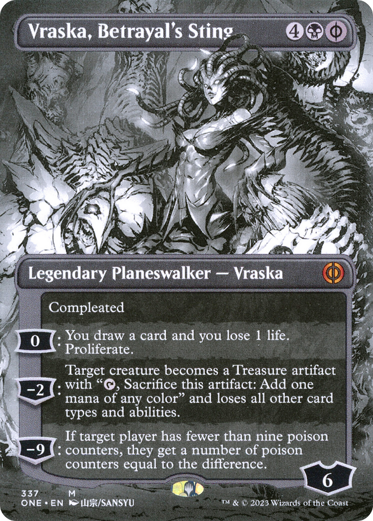 Vraska, Betrayal's Sting (Borderless) (Showcase) (337) Foil - Phyrexia: All Will Be One