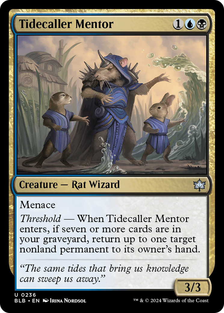 Tidecaller Mentor (236) Foil - Bloomburrow