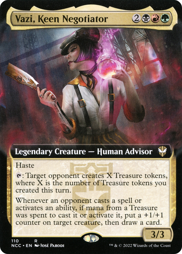 Vazi, Keen Negotiator (Extended Art) (110) - New Capenna Commander