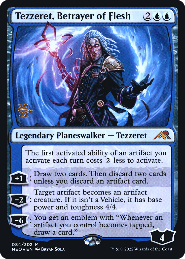 Tezzeret, Betrayer of Flesh (84s) Foil - Kamigawa: Neon Dynasty Promos