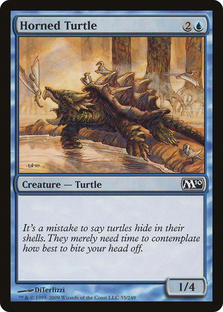 Horned Turtle (055) Foil - Magic 2010