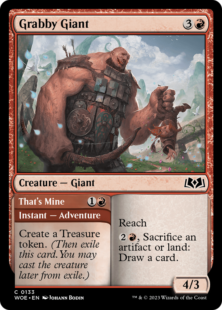 Grabby Giant (133) Foil - Wilds of Eldraine