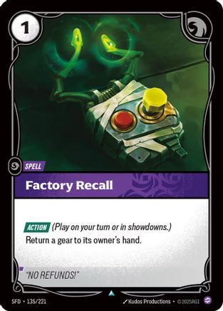Factory Recall (135) - Spiritforged