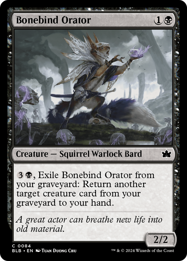 Bonebind Orator (084) - Bloomburrow