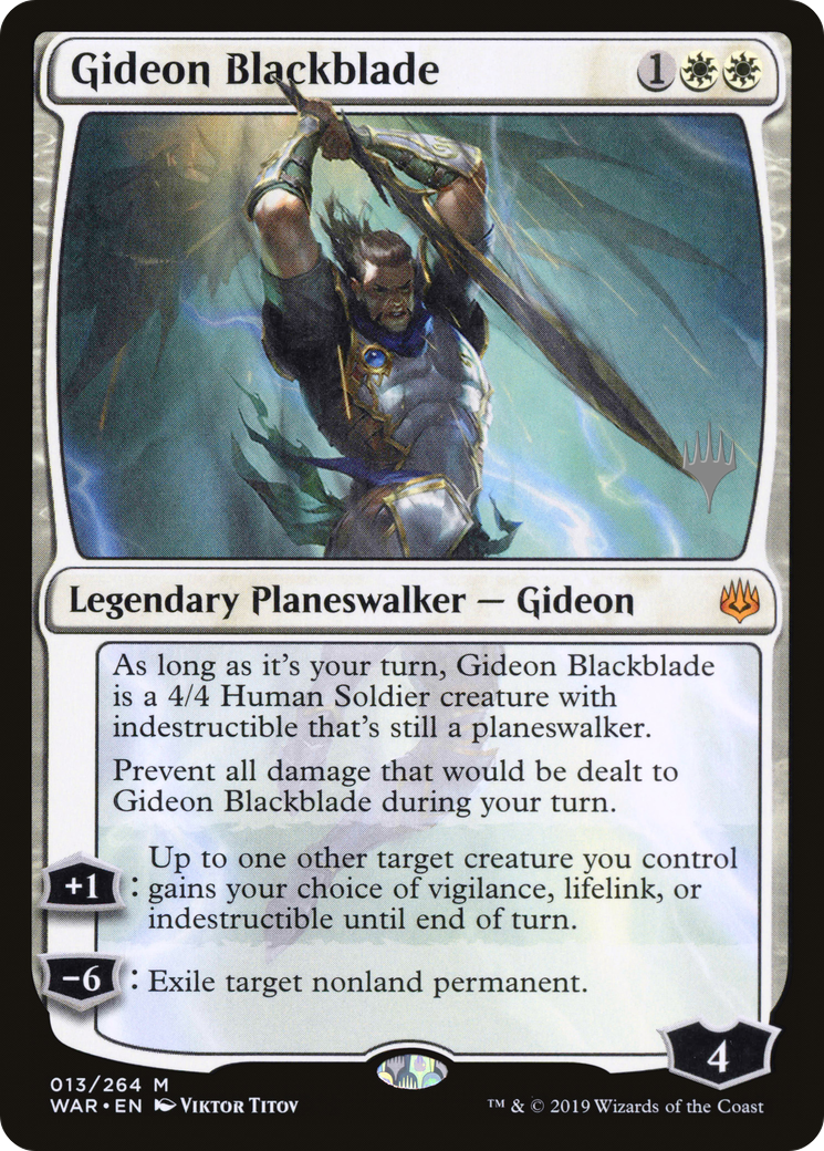 Gideon Blackblade (13p) Foil - War of the Spark Promos